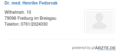 Dr med henrike fedorcak