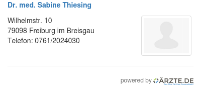 Dr med sabine thiesing
