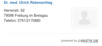 Dr med ulrich rabenschlag