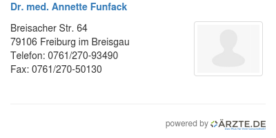 Dr med annette funfack