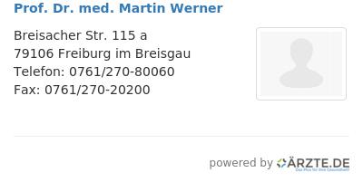 Prof dr med martin werner