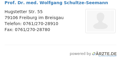 Prof dr med wolfgang schultze seemann