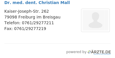 Dr med dent christian mall
