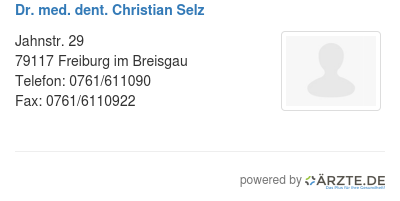 Dr med dent christian selz
