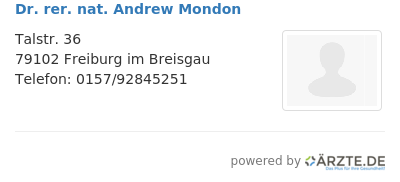 Dr rer nat andrew mondon