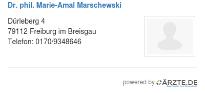 Dr phil marie amal marschewski