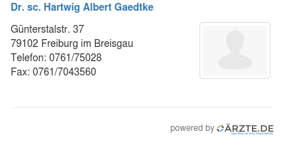 Dr sc hartwig albert gaedtke
