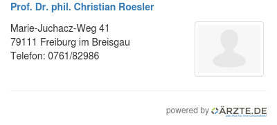 Prof dr phil christian roesler