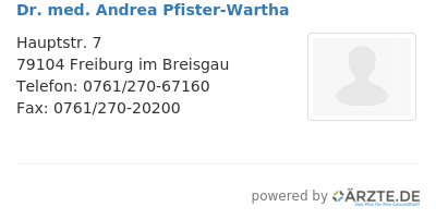 Dr med andrea pfister wartha