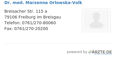 Dr med marzenna orlowska volk