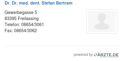 Dr dr med dent stefan bertram
