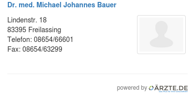 Dr med michael johannes bauer