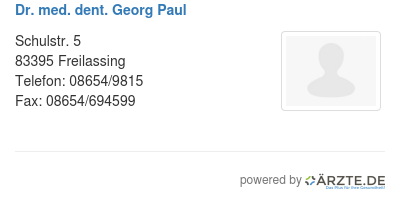 Dr med dent georg paul 253305