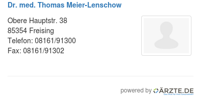 Dr med thomas meier lenschow