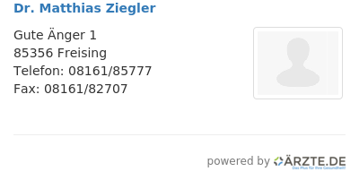 Dr matthias ziegler