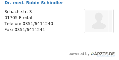 Dr med robin schindler