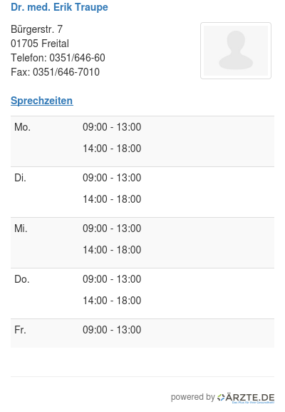 Dr med erik traupe