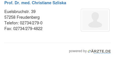 Prof dr med christiane szliska