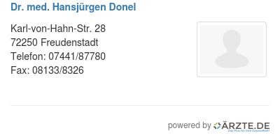 Dr med hansjuergen donel