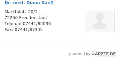 Dr med diana kaess