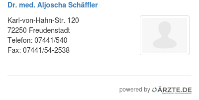 Dr med aljoscha schaeffler