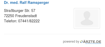 Dr med ralf ramsperger