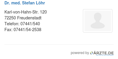 Dr med stefan loehr