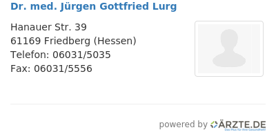 Dr med juergen gottfried lurg