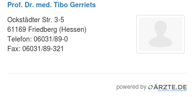Prof dr med tibo gerriets