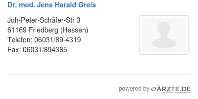 Dr med jens harald greis