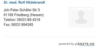 Dr med rolf hildebrandt