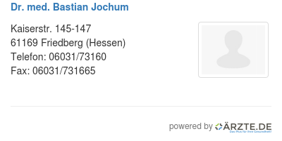 Dr med bastian jochum