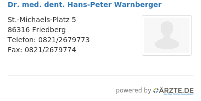 Dr med dent hans peter warnberger