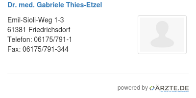 Dr med gabriele thies etzel