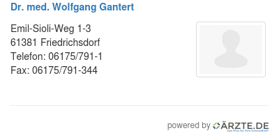 Dr med wolfgang gantert