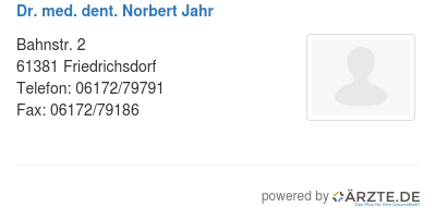 Dr med dent norbert jahr