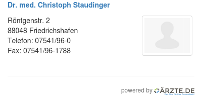 Dr med christoph staudinger