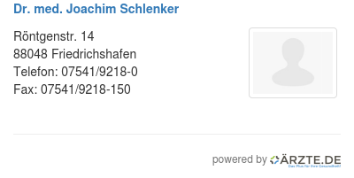 Dr med joachim schlenker