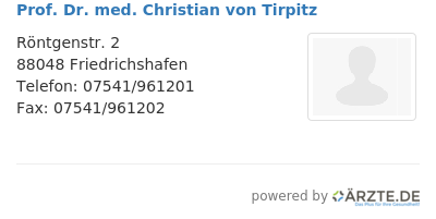 Prof dr med christian von tirpitz