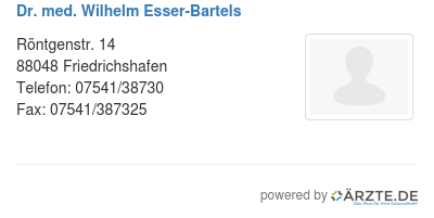 Dr med wilhelm esser bartels