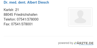 Dr med dent albert diesch