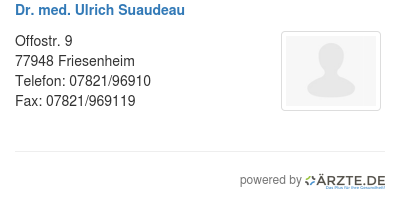 Dr med ulrich suaudeau
