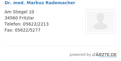 Dr med markus rademacher