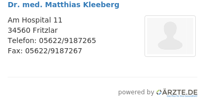 Dr med matthias kleeberg 482344