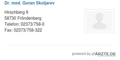 Dr med goran skoljarev