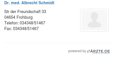 Dr med albrecht schmidt 253439