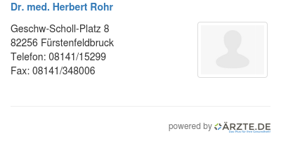 Dr med herbert rohr
