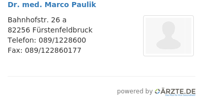 Dr med marco paulik