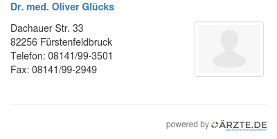 Dr med oliver gluecks