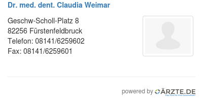Dr med dent claudia weimar